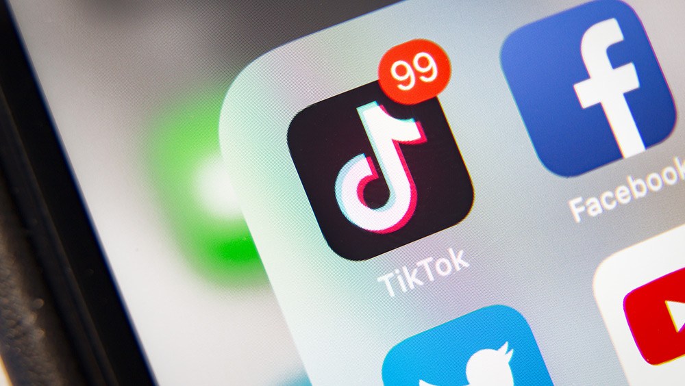 TikTok application on iPhone screen.