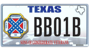 Design of a proposed Sons of Confederate Veterans license plate