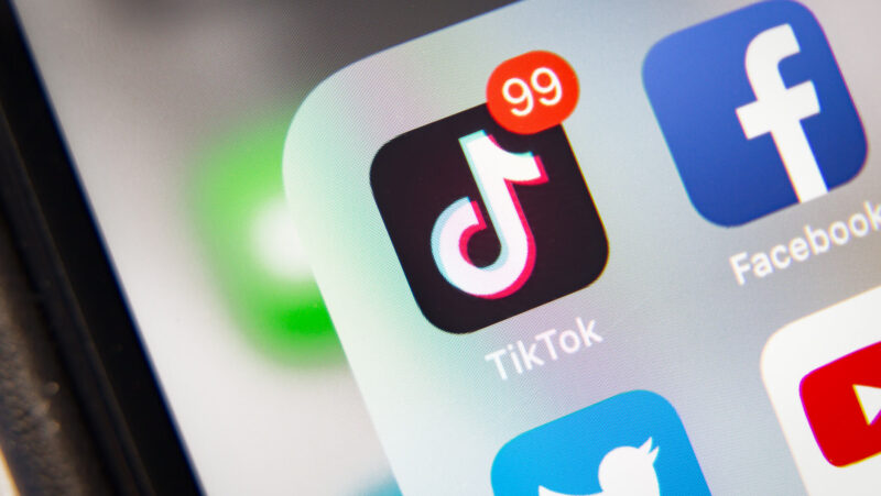 TikTok application on iPhone screen.