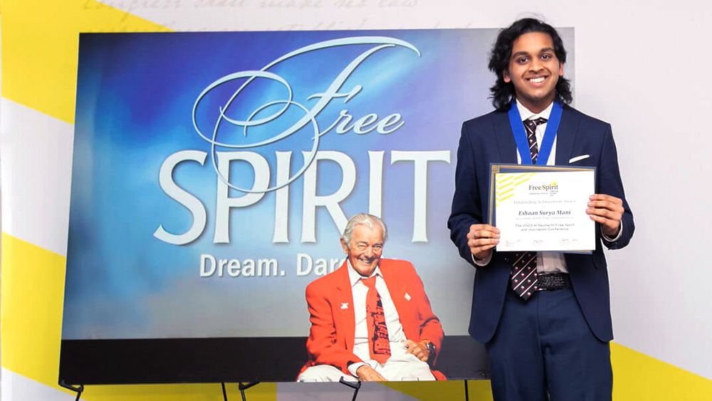 2023 Free Spirit alumnus Eshaan Mani