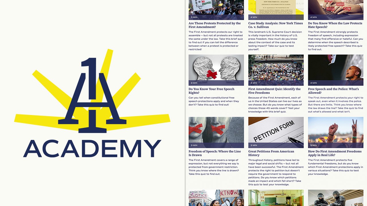 First Amendment Academy Launches